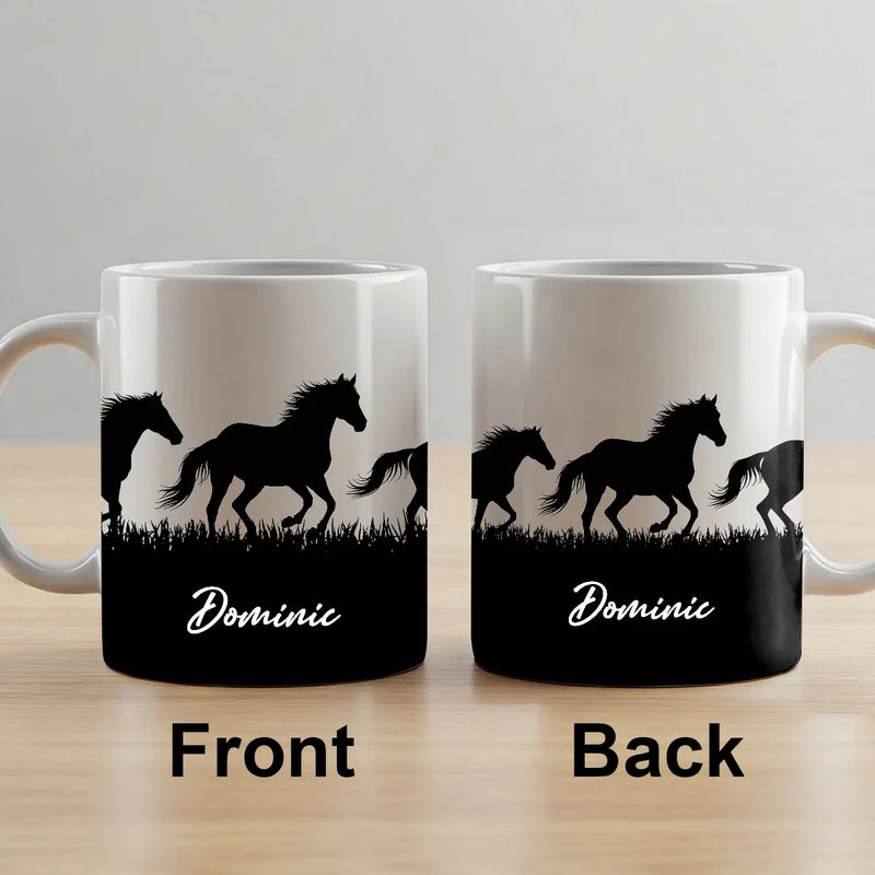 Custom Mug - Horse Run Style - Personalized Funny Mug Gifts to Friends, Besties, Family Members image 5