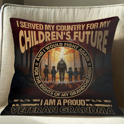 Custom Pillow - I Served My Country For My Children'S Future - Personalized Gifts For Mother's Day, Family Members, Grandmother image 6