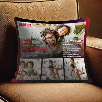 Custom Pillow - Dadflix Father's Day- Personalized Gifts For Father's Day, Grandpa image 0