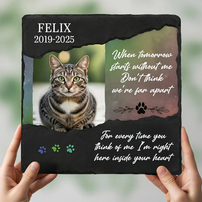 Custom Memorial Garden Stone – When Tomorow Starts Without Me – Personalized Memorial Gifts to Pet Loss image 4