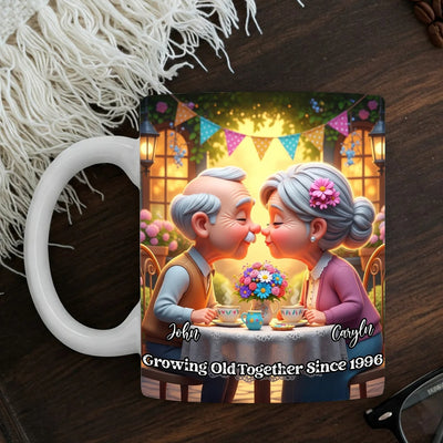 Custom Mug - Growing Old Together Since  - Personalized Couple, Husband, Wife image 0