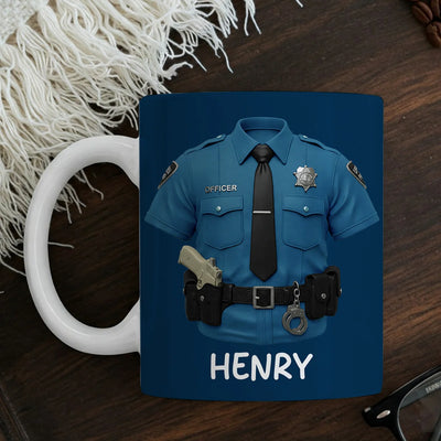 Custom Mug - Police, Police Car And Siren - Personalized Gift For Law Enforcement image 3