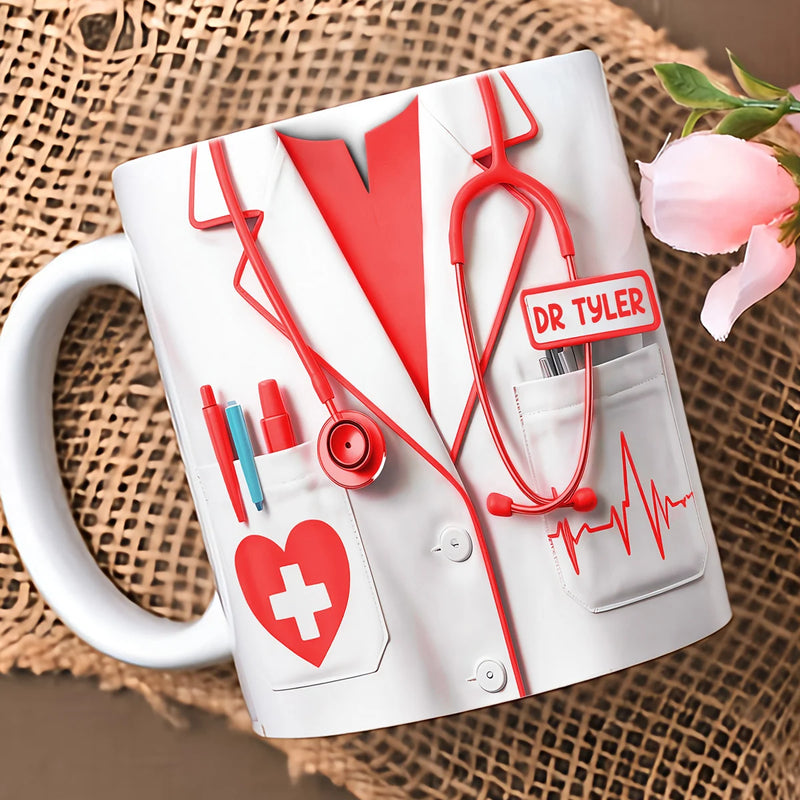 Custom Mug - Healthcare Appreciation with Stethoscope Design - Personalized Gift For Medical Professionals image 5