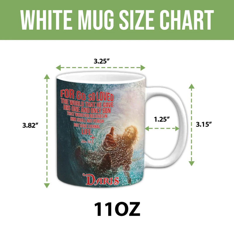 Custom Mug - For God So Loved The World - Personalized Christmas Gifts to Christian image 5