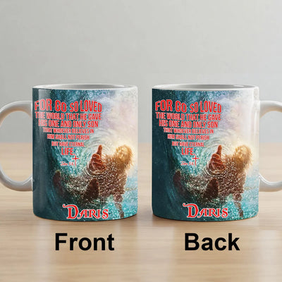 Custom Mug - For God So Loved The World - Personalized Christmas Gifts to Christian image 4