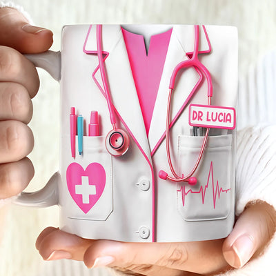 Custom Mug - Healthcare Appreciation with Stethoscope Design - Personalized Gift For Medical Professionals image 1