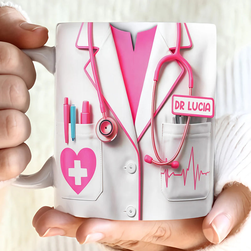 Custom Mug - Healthcare Appreciation with Stethoscope Design - Personalized Gift For Medical Professionals image 1