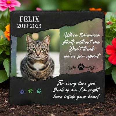 Custom Memorial Garden Stone – When Tomorow Starts Without Me – Personalized Memorial Gifts to Pet Loss image 3