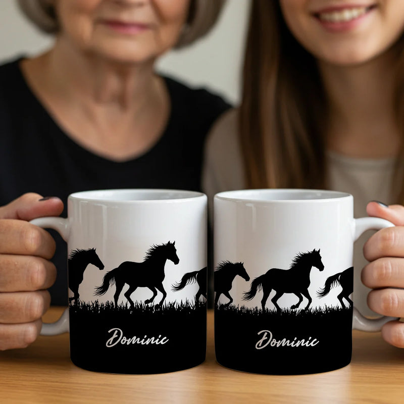 Custom Mug - Horse Run Style - Personalized Funny Mug Gifts to Friends, Besties, Family Members image 4