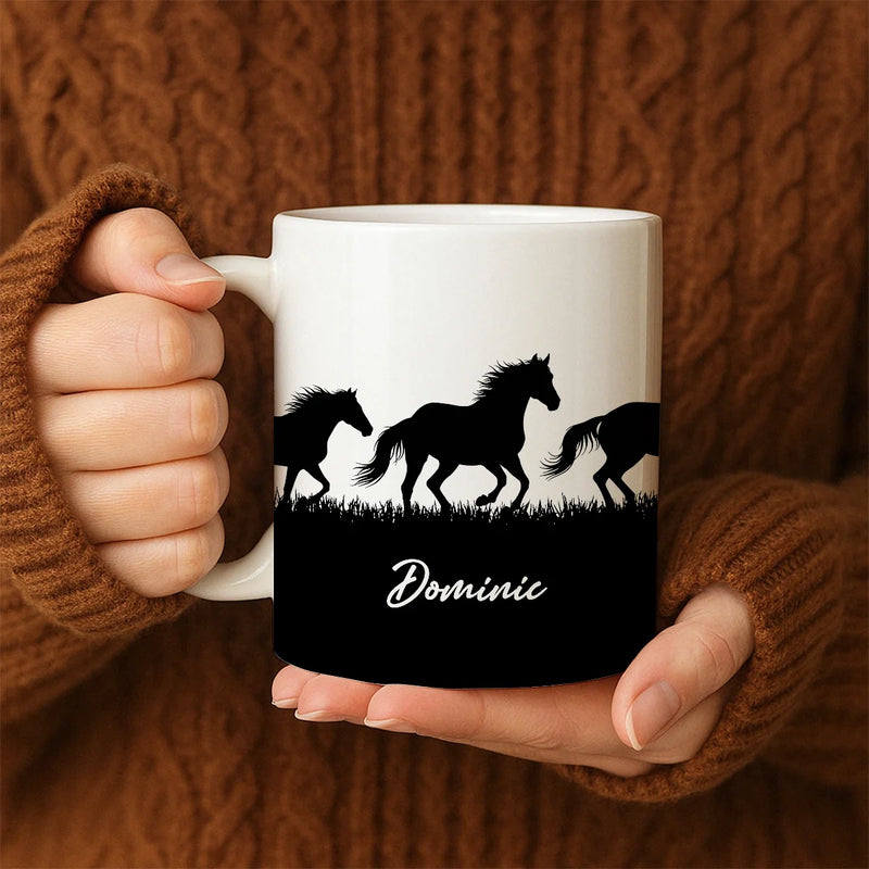 Custom Mug - Horse Run Style - Personalized Funny Mug Gifts to Friends, Besties, Family Members image 2