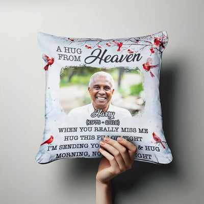 Custom Memorial Pillow - A Hug From Heaven - Personalized Gifts For Memorial, Grandma, Grandpa image 0