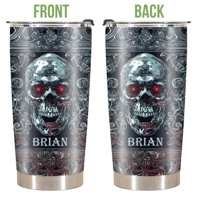 Custom 20Oz Stainless Steel Tumbler - Cool Skull Style - Personalized Gifts to Father's Day image 1
