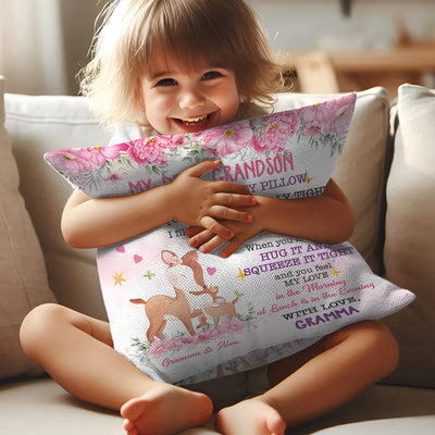 Custom Pillow - To My Dear Grandson - Personalized Gifts For Daughter, Granddaughter, Grandson image 2