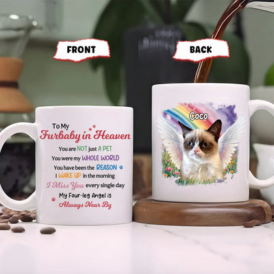 Custom Mug - To My Furbaby in Heaven - Personalized Memorial Gift For Dog Lovers, Cat Lovers image 0