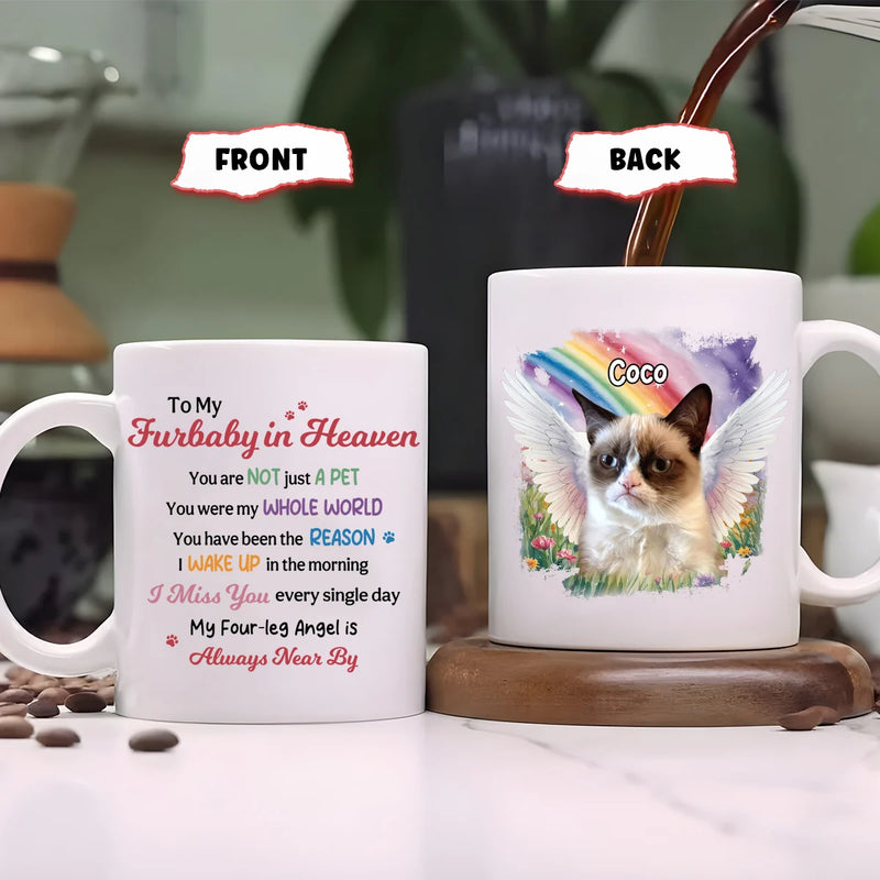 Custom Mug - To My Furbaby in Heaven - Personalized Memorial Gift For Dog Lovers, Cat Lovers image 0
