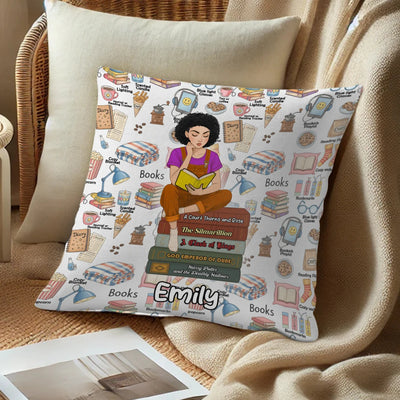 Custom Pillow - Just A Girl Who Loves Books - Personalized Gifts For Book Lovers image 2