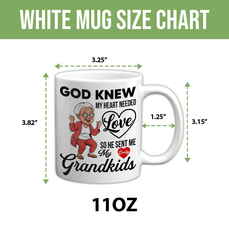 Custom Mug - God Knew My Heart Needed Love - Personalized Gifts to Grandma, Family Members image 6