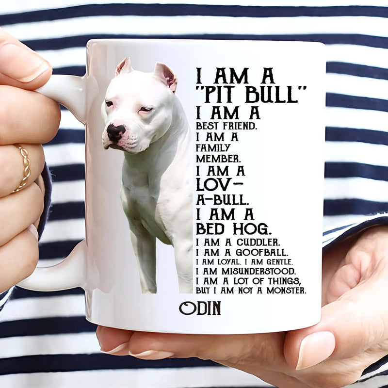 Custom Mug - I Am Pittbull I Am Best Friend - Personalized Gifts to Dog Lovers, Dog Dad, Dog Mom image 4