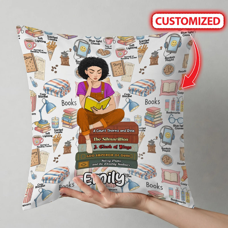 Custom Pillow - Just A Girl Who Loves Books - Personalized Gifts For Book Lovers image 6