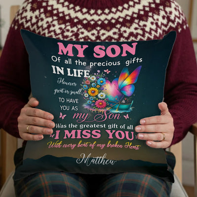 Custom Pillow - Of All The Precious Gifts In Life - Personalized Gifts For Memorial Day, Grandma, Grandpa, Family Member image 0