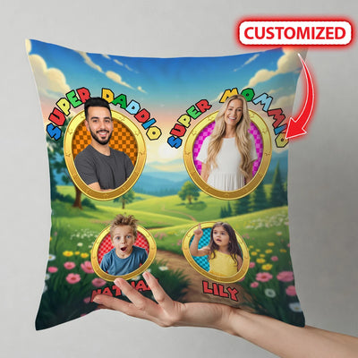 Custom Pillow - Supper Daddio, Mommio - Personalized Gifts For Father's Day, Mother's Day image 5