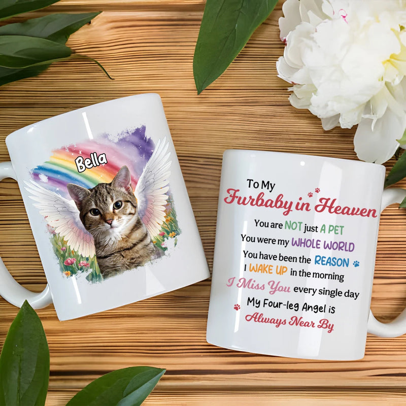 Custom Mug - To My Furbaby in Heaven - Personalized Memorial Gift For Dog Lovers, Cat Lovers image 2