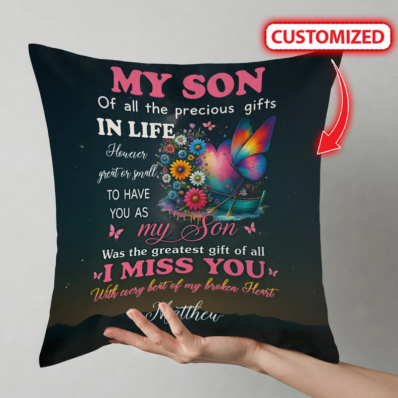 Custom Pillow - Of All The Precious Gifts In Life - Personalized Gifts For Memorial Day, Grandma, Grandpa, Family Member image 5