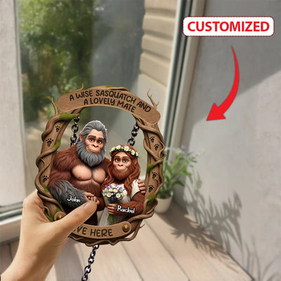 Custom Photo Round Wood Sign - You And Me We Got This - Personalized Gifts to Couple, Husband, Wife image 2