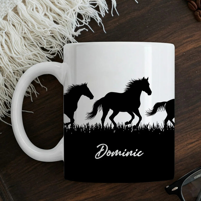 Custom Mug - Horse Run Style - Personalized Funny Mug Gifts to Friends, Besties, Family Members image 3