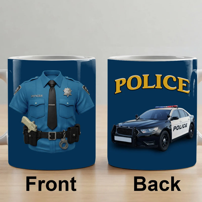 Custom Mug - Police, Police Car And Siren - Personalized Gift For Law Enforcement image 5