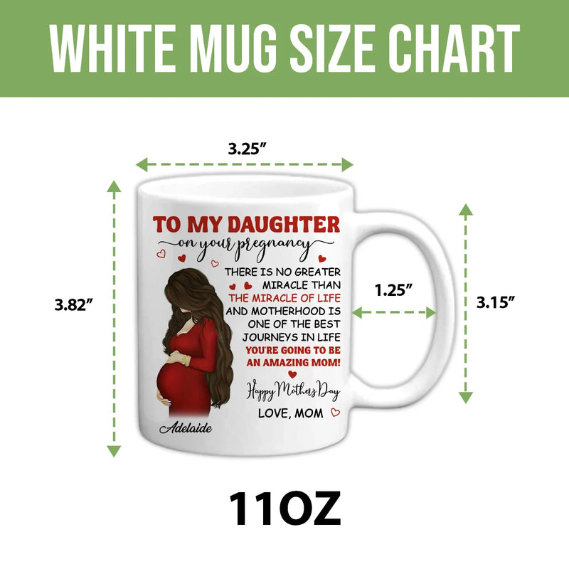 Custom Mug - To My Pregnancy Daughter Happy First Mother&