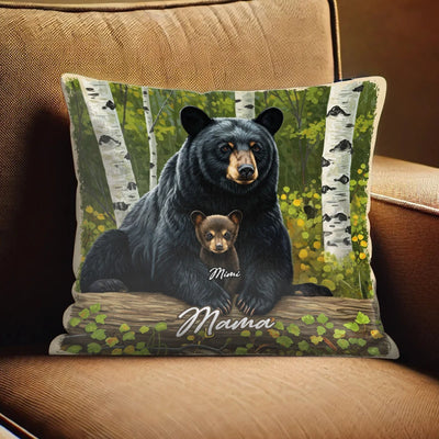 Custom Pillow - Spring Bear Family - Personalized Memorial Gift For Grandma, Grandpa, Father's Day, Mother's Day Gifts image 5