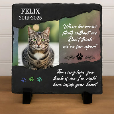 Custom Memorial Garden Stone – When Tomorow Starts Without Me – Personalized Memorial Gifts to Pet Loss image 1