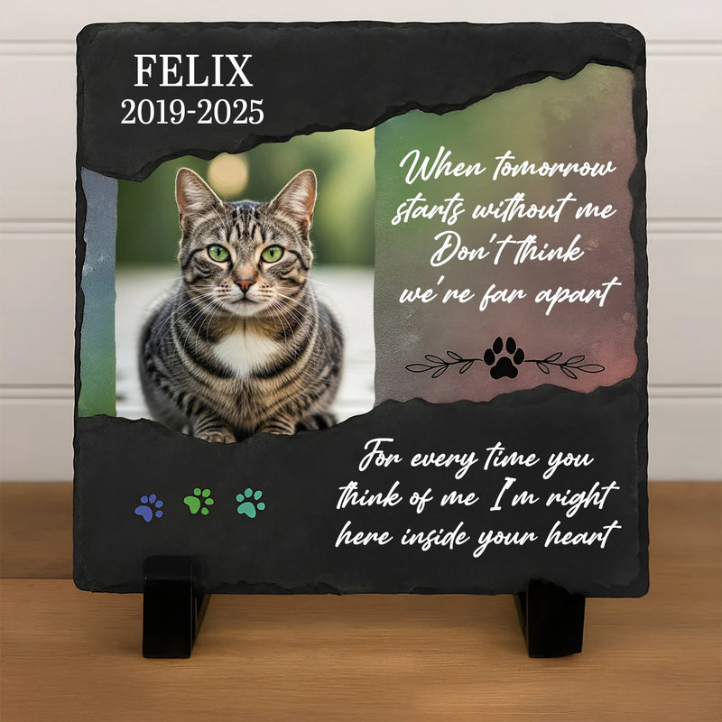 Custom Memorial Garden Stone – When Tomorow Starts Without Me – Personalized Memorial Gifts to Pet Loss image 1