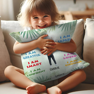 Custom Couple Pillow - I am Kind I am Greatful I am Smart I am Confident - Personalized Gifts For Daughter, Granddaughter, Mother's Day image 2