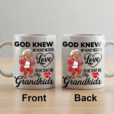 Custom Mug - God Knew My Heart Needed Love - Personalized Gifts to Grandma, Family Members image 5