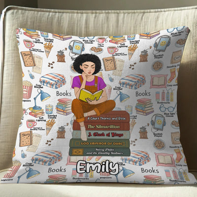 Custom Pillow - Just A Girl Who Loves Books - Personalized Gifts For Book Lovers image 3