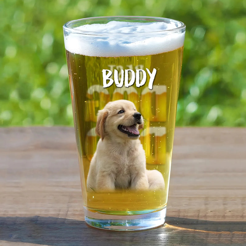Custom Beer Glass - Best Dad Evers - Personalized Gifts to Dog Dad, Dog Mom, Pets Lovers image 2