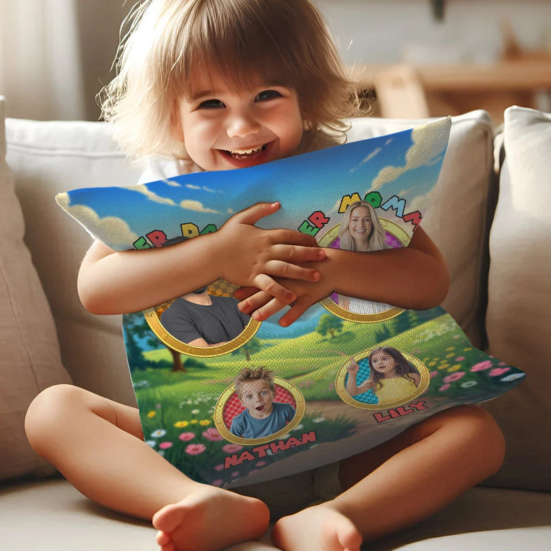 Custom Pillow - Supper Daddio, Mommio - Personalized Gifts For Father&