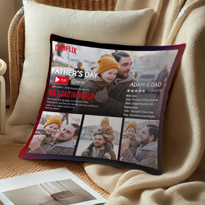 Custom Pillow - Dadflix Father's Day- Personalized Gifts For Father's Day, Grandpa image 4