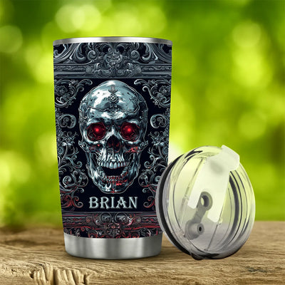 Custom 20Oz Stainless Steel Tumbler - Cool Skull Style - Personalized Gifts to Father's Day image 2
