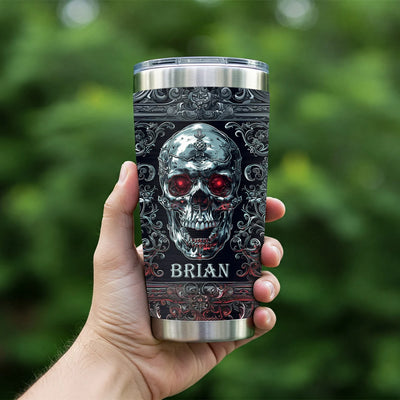 Custom 20Oz Stainless Steel Tumbler - Cool Skull Style - Personalized Gifts to Father's Day image 3