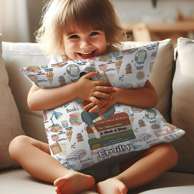 Custom Pillow - Just A Girl Who Loves Books - Personalized Gifts For Book Lovers image 5