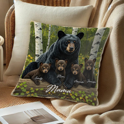 Custom Pillow - Spring Bear Family - Personalized Memorial Gift For Grandma, Grandpa, Father's Day, Mother's Day Gifts image 4