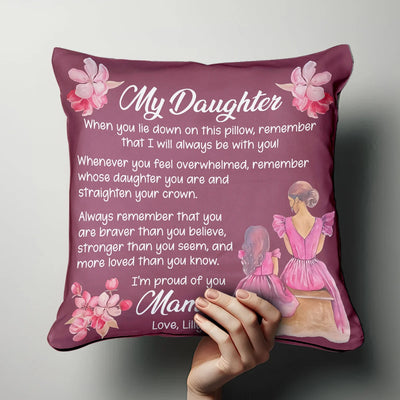 Custom Pillow - To My Daughter When You Lie Down - Personalized Gifts For Daughter, Family Members image 0