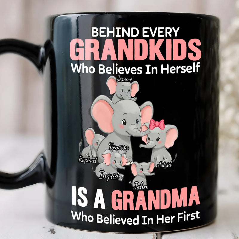 Custom Mug - Elephant Behind Every Granddaughter - Personalized Gift For Granddaughter, Grandma ZFMG-TM156 image 2