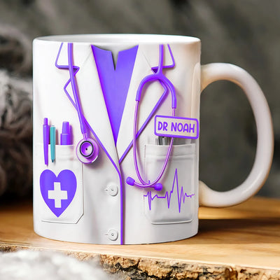 Custom Mug - Healthcare Appreciation with Stethoscope Design - Personalized Gift For Medical Professionals image 3